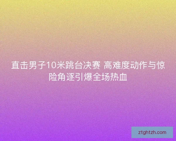 直击男子10米跳台决赛 高难度动作与惊险角逐引爆全场热血